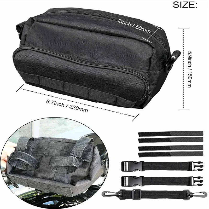 Motorcycle Gear Backpack - Motorcycle Front Storage Bag Handlebar Bag