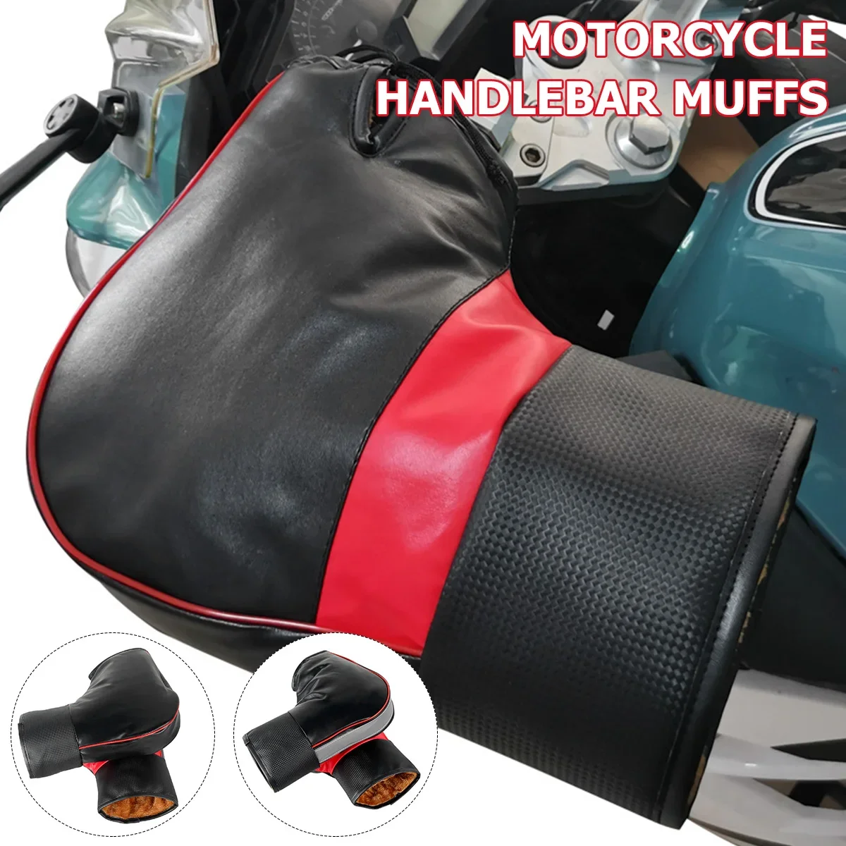 1Pair Motorcycle Handlebar Cov - Motorcycle Gear Gloves 评论和价格