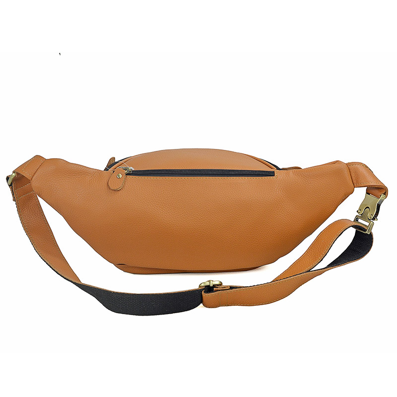 Men Genuine Leather Waist Pack - Motorcycle Gear Backpack 评论和价格