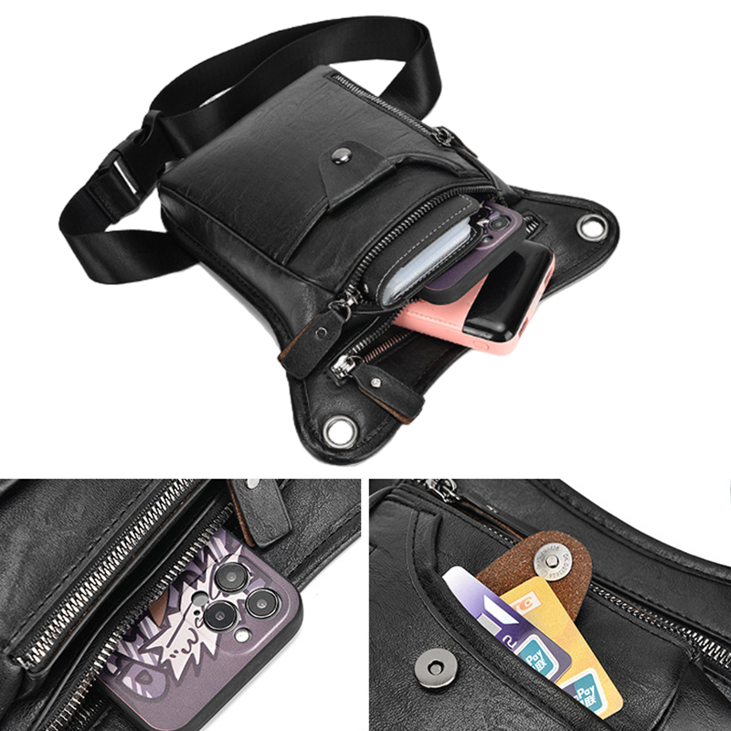 Vintage Pu Leather Waist Pack  - Motorcycle Gear Backpack 评论和价格